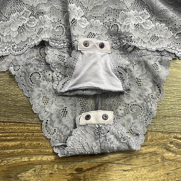 Free People Intimately On Board Bodysuit Sz L Lace Open Tie Back Hippie Boho - Picture 14 of 16